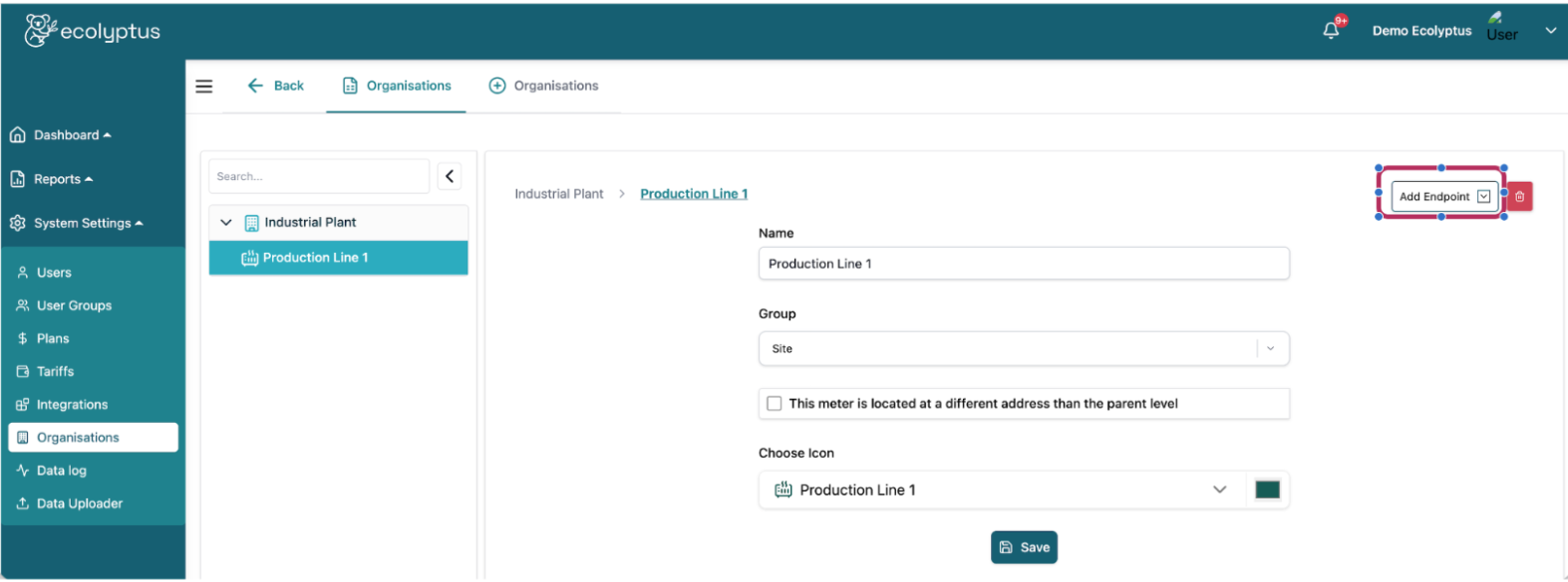 ecolyptus Datapoint Configuration